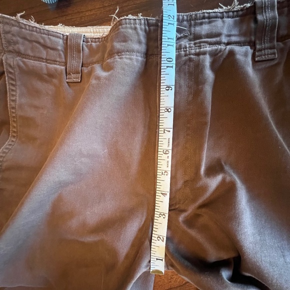 Gap Khakis Distressed Chocolate Brown Loose Boot Fit, Cotton, Size 36x32 - Picture 12 of 15